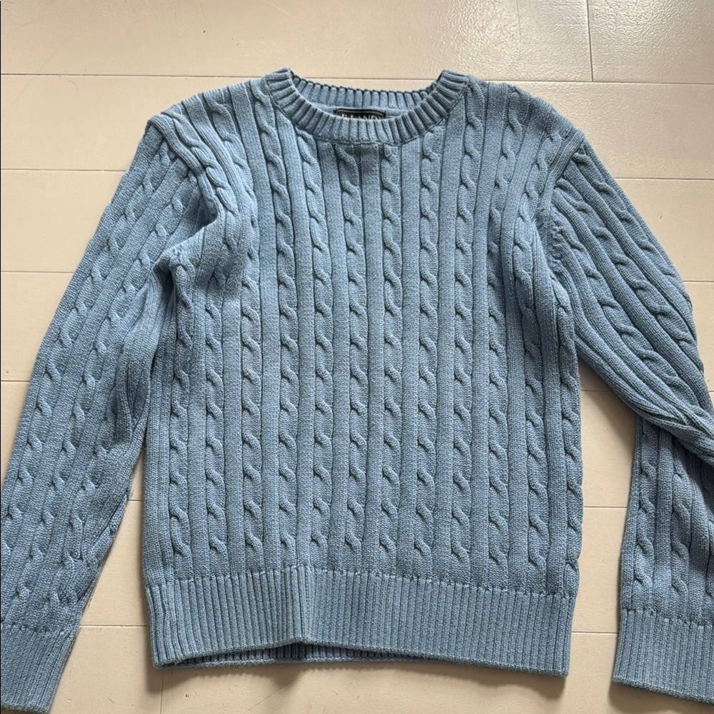 Cable Knit Sweater in Light Blue